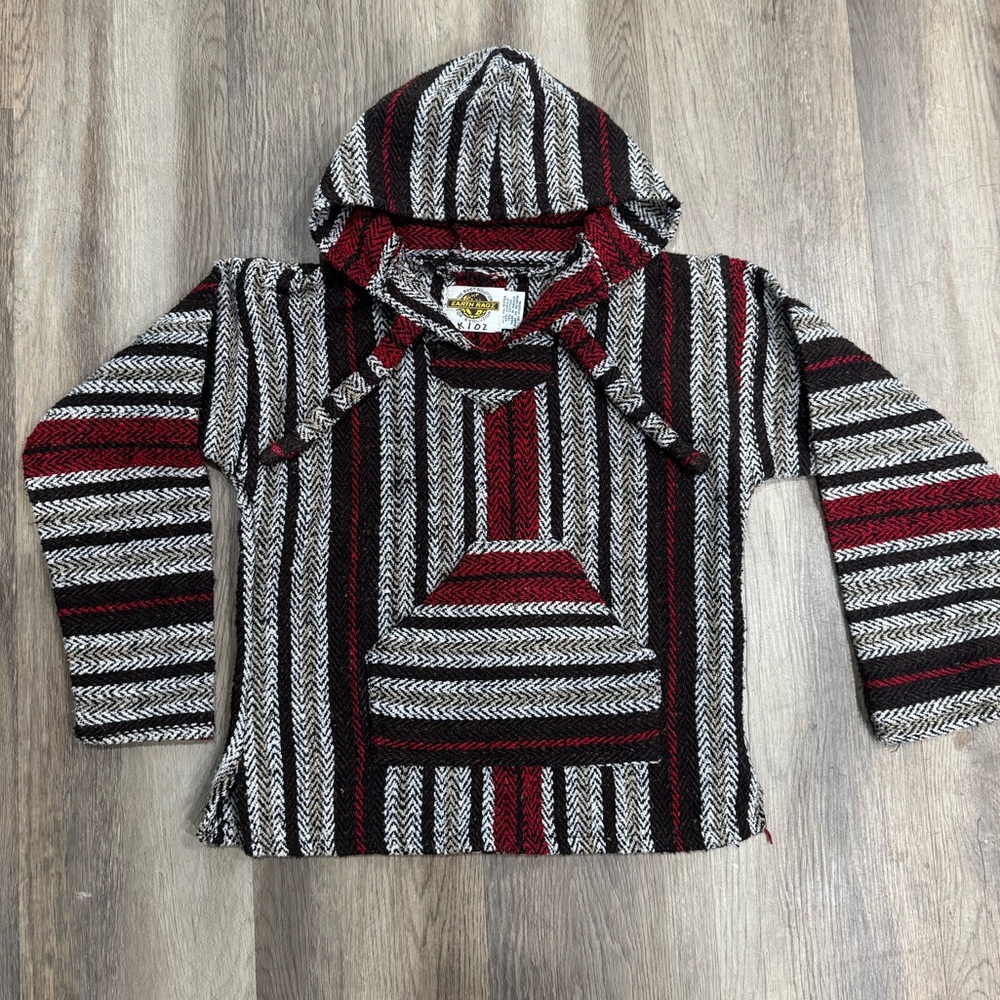 Earth Ragz For Kidz Baja Hoodie Mexican Rug Pullover Jacket Mexico Medium